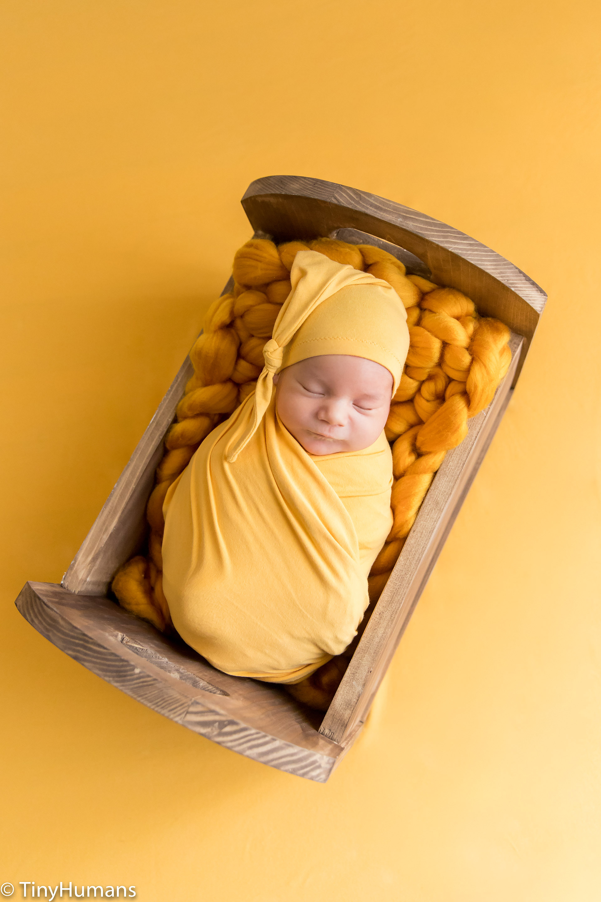 Yellow setup at newborn photo session